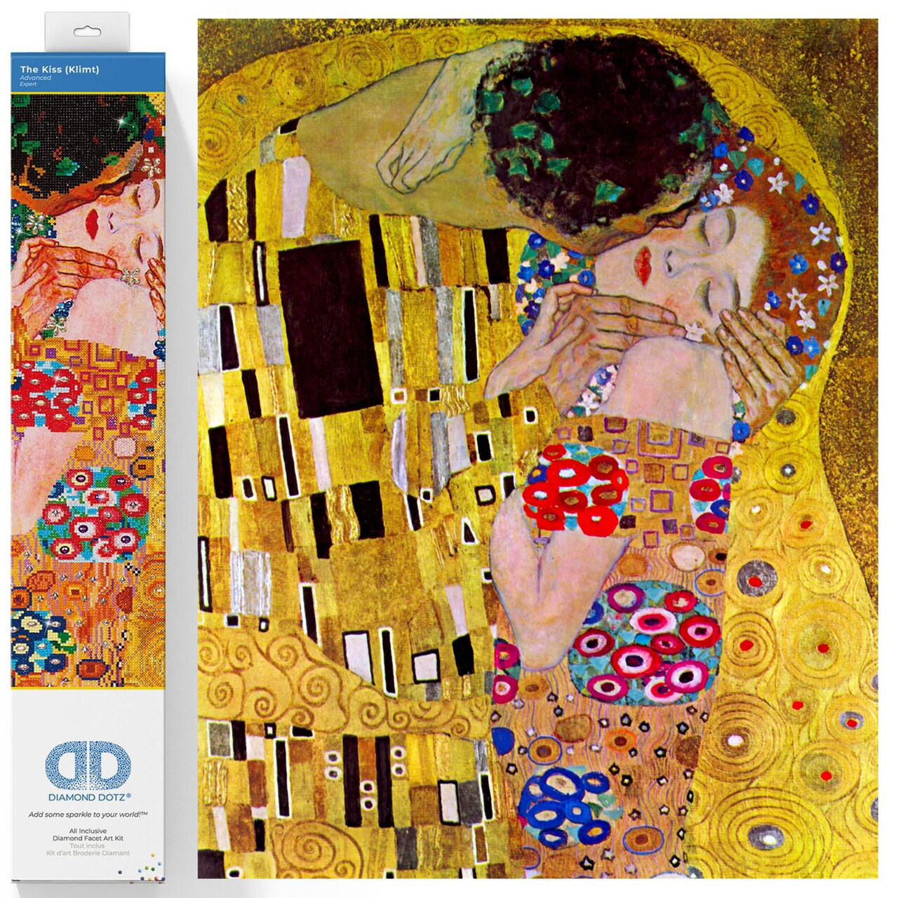 Diamond Dotz The Kiss (Klimt) Diamond Painting Kits for Adults - Diamond Art Kits a Relaxing Creative Craft Kit with Dotz Gems 28x22